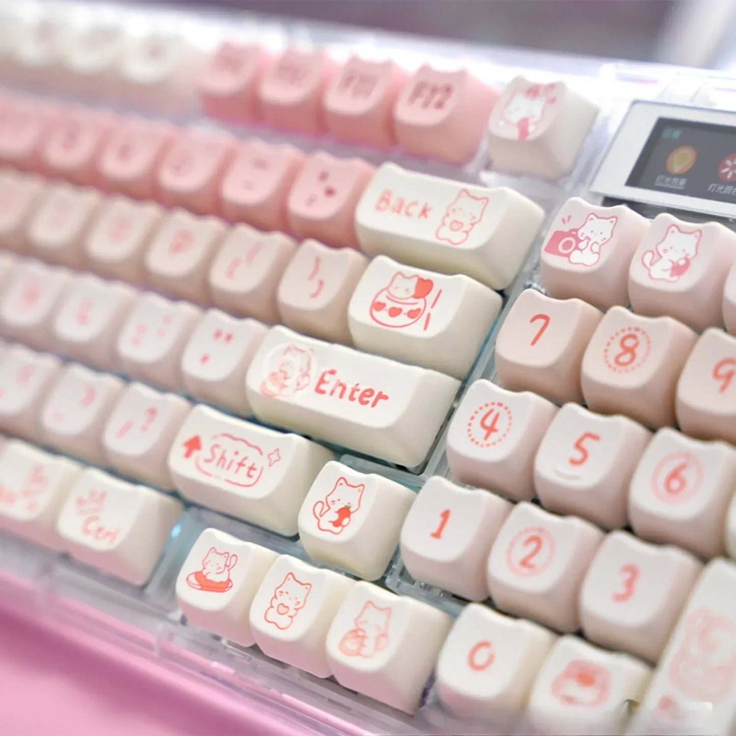 Soft Kitten Keycap Set