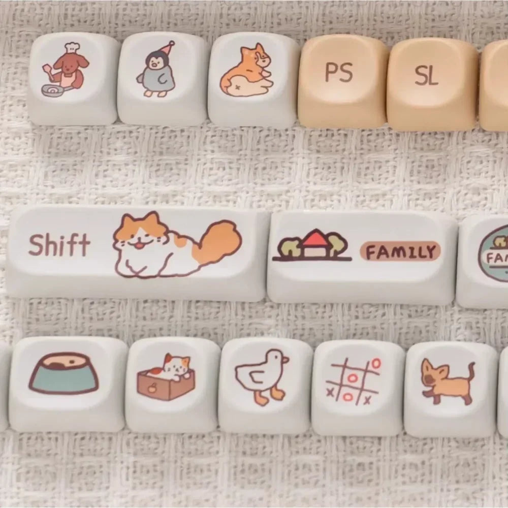 Cartoon Cuties Keycap Set