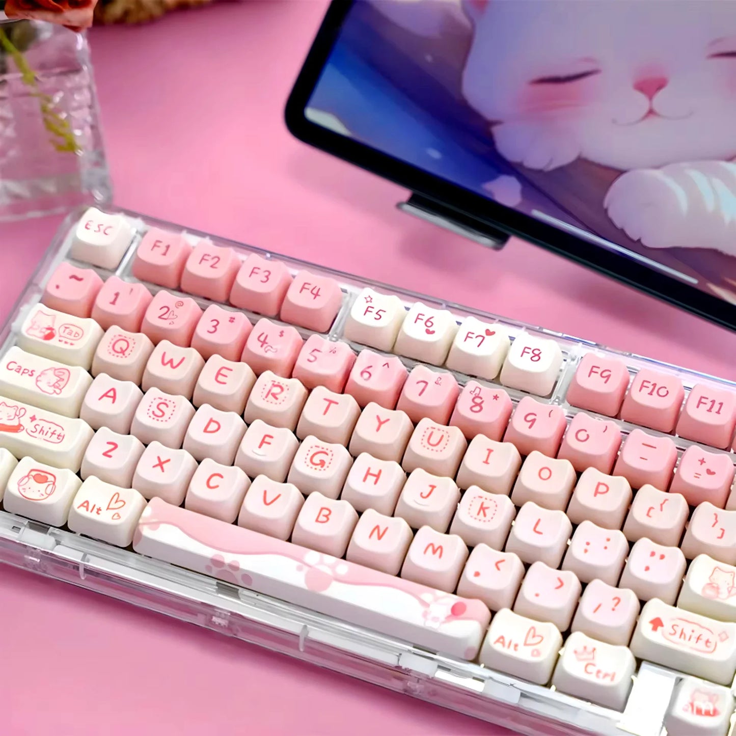 Soft Kitten Keycap Set