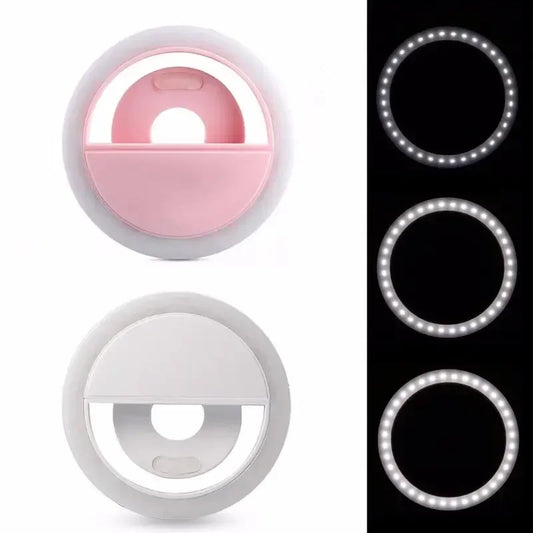 Selfie Ring Light LED Light Ring with USB Phone Charger Selfie Light Compatible IPhone Samsung Xiaomi Poco Nightlights Lamps