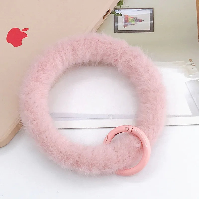 Fluffy Keychain Bracelet Chain