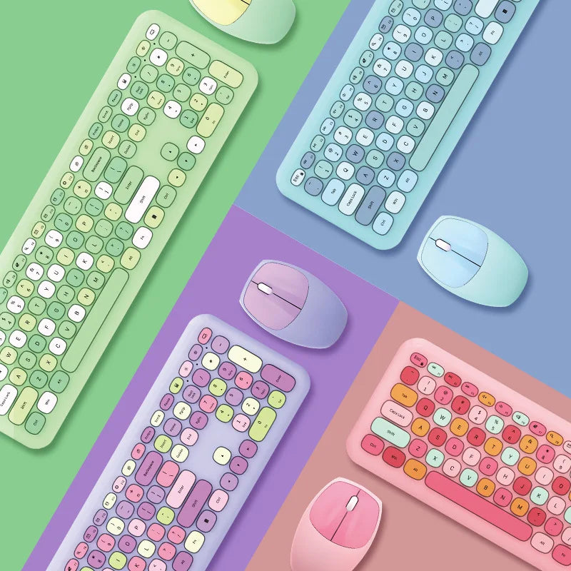Mini Macaron Keyboard & Mouse Set