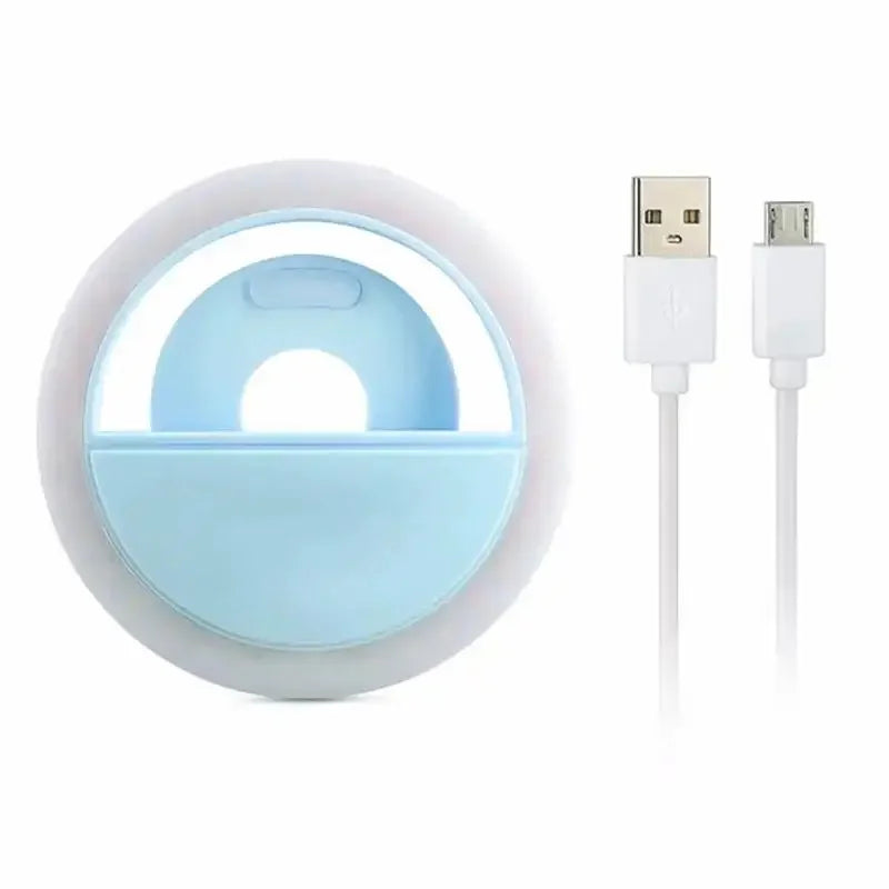 Selfie Ring Light LED Light Ring with USB Phone Charger Selfie Light Compatible IPhone Samsung Xiaomi Poco Nightlights Lamps