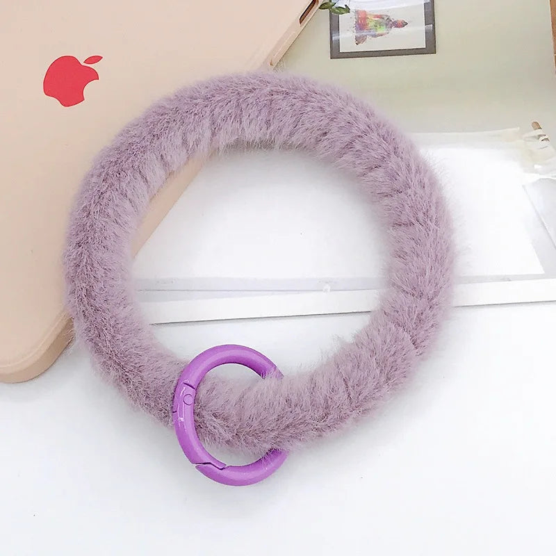 Fluffy Keychain Bracelet Chain