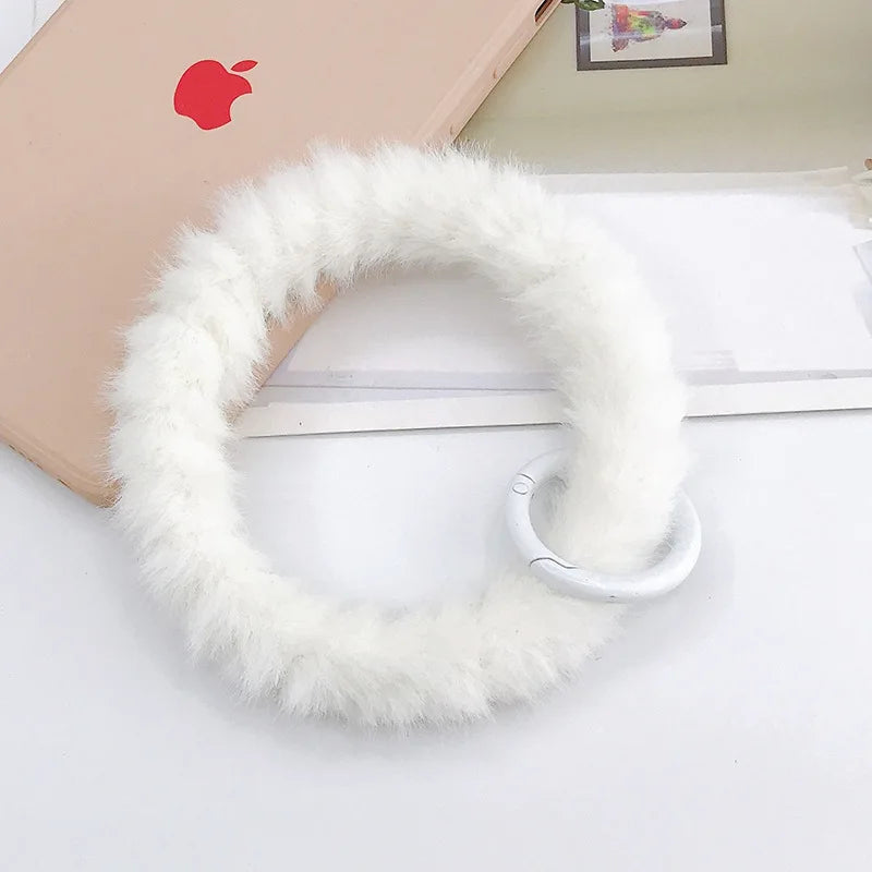 Fluffy Keychain Bracelet Chain