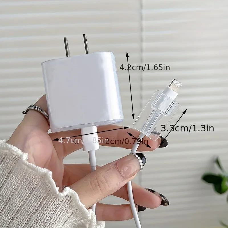 US Charger Protection Cover for iPhone, Cute Cherry USB Cable Winder, Protector Shell Case for Apple 12, 13, 11 Pro Max, 20W