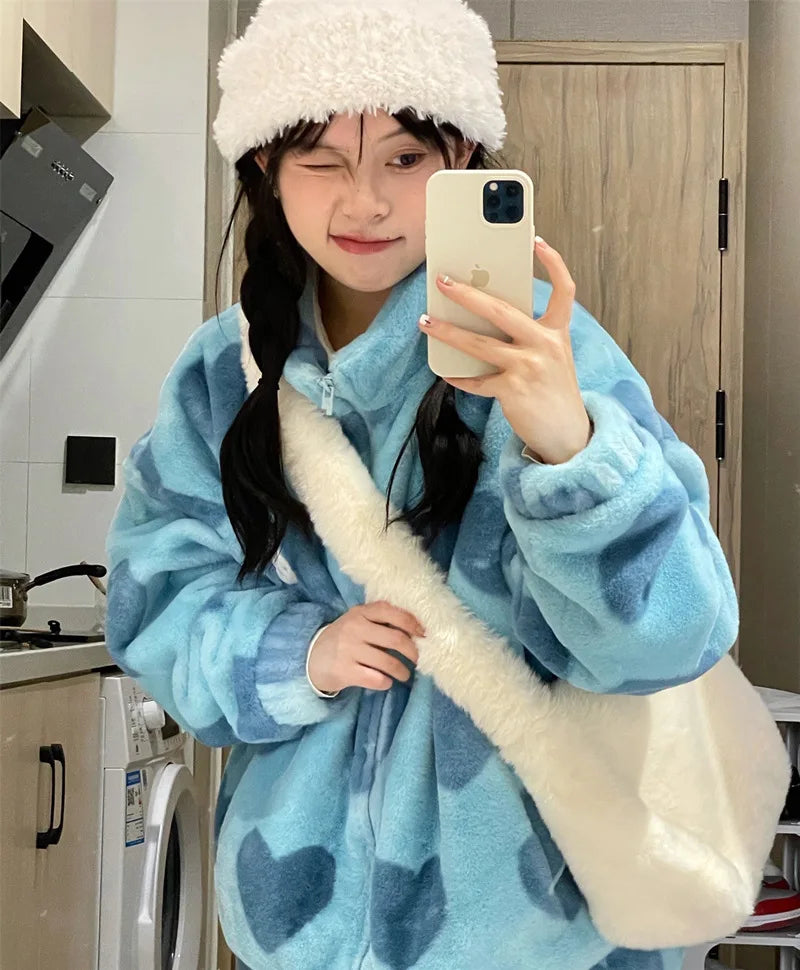 New Rabbit Plush Bag for women Versatile Shoulder Y2K Rose Red Millennium Spicy Girls Style Crossbody Plush Student armpit Bag