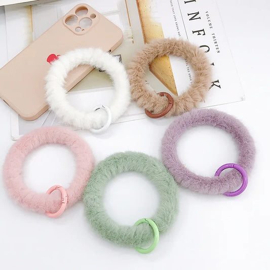 Fluffy Keychain Bracelet Chain