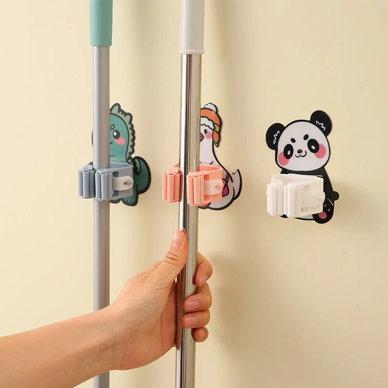 Cartoon Mop & Broom Holder